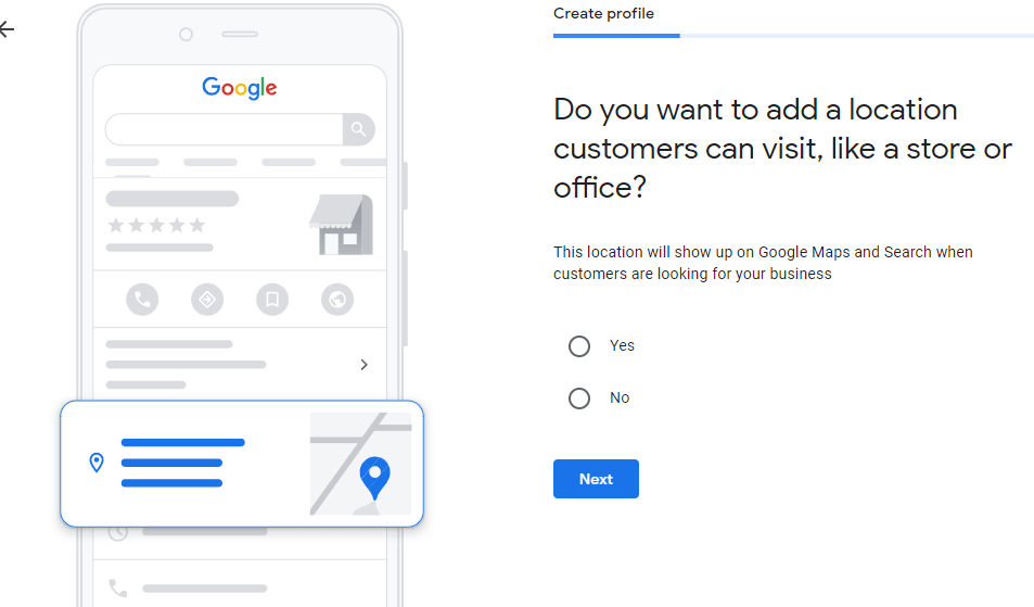 add a Google Business Profile